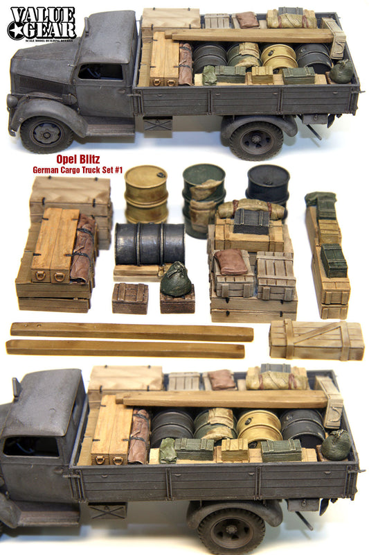 Value Gear GOB01 1/35 Opel Blitz 57x95mm German Truck Load #1